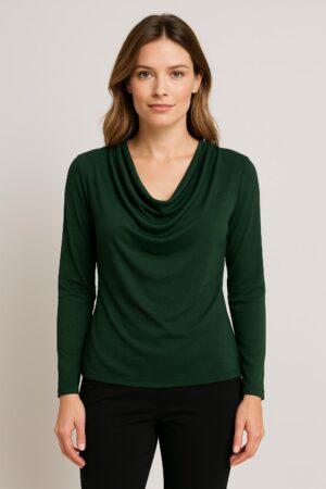 Camisola decote drapeado