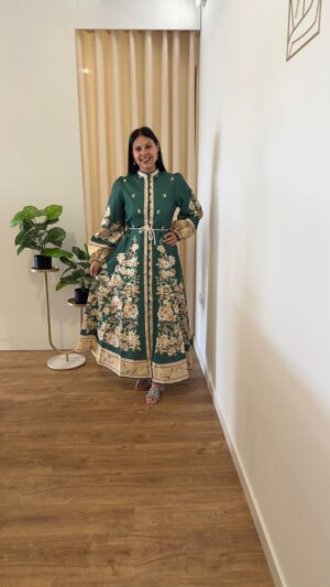 Vestido linho florido