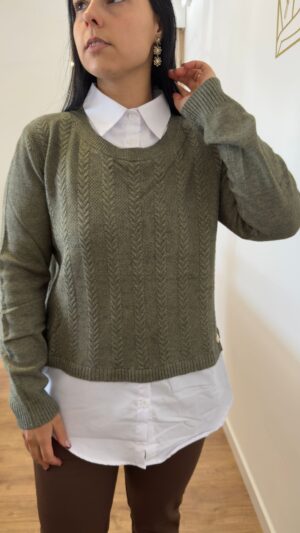 Camisola malha+camisa